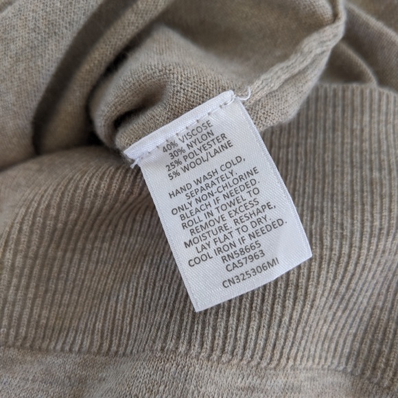 CASLON Side Slit Cowl Neck Tunic, Tan, S - Picture 6 of 6